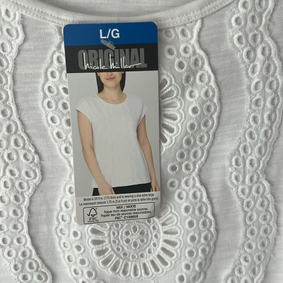 Nicole Miller White tee - Picture 2 of 7